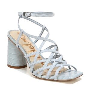 Sam Edelman Women's Daffodil Woven Adjustable Sandals Light Cloud Blue US 6.5